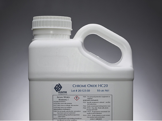 Chrome Oxide HC20 chemical in a bottle